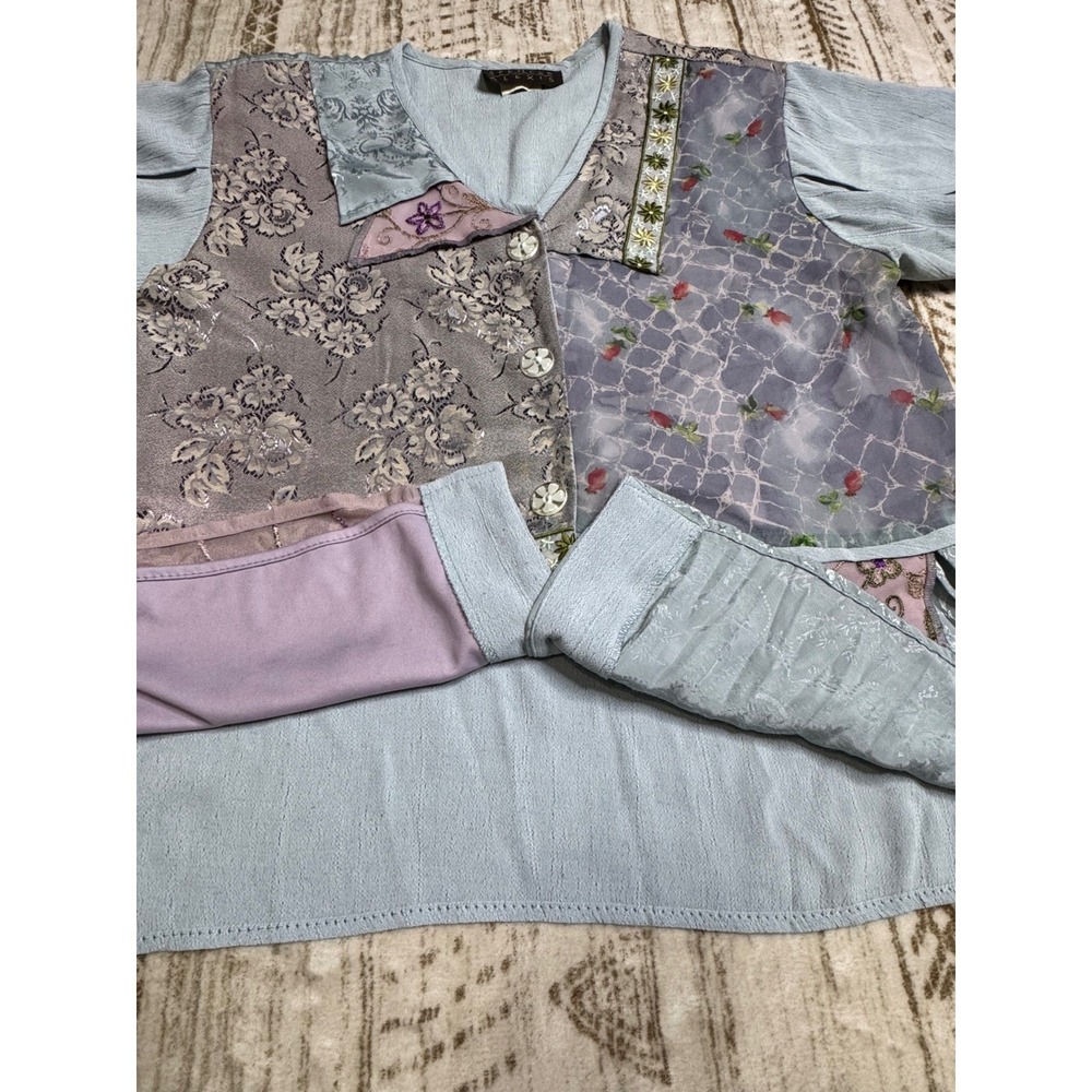 Vintage Spencer Alexis Patchwork Button Down Size… - image 11